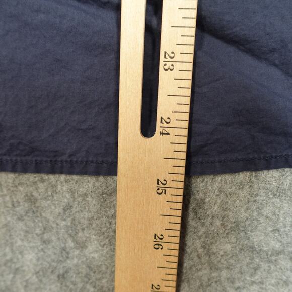 Anthropologie Top Womens Small Tie Neck Navy Blue HD in Paris 3/4 Balloon Sleeve - Picture 10 of 11